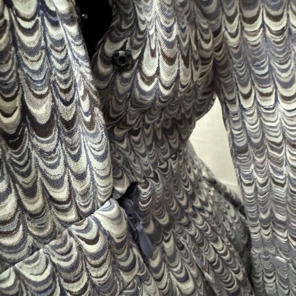 Tory Burch Long Sleeve Marbled Silk Dress - Picture 7 of 10